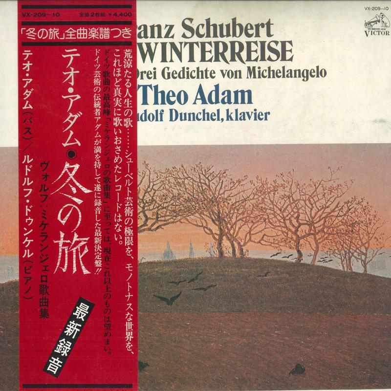 LP Record THEO ADAM, RUDOLF DUNCKEL - Schubert: Winterreise D. 911 / Wolf VX20910 VICTOR 1975 Japan Obi Classical Used