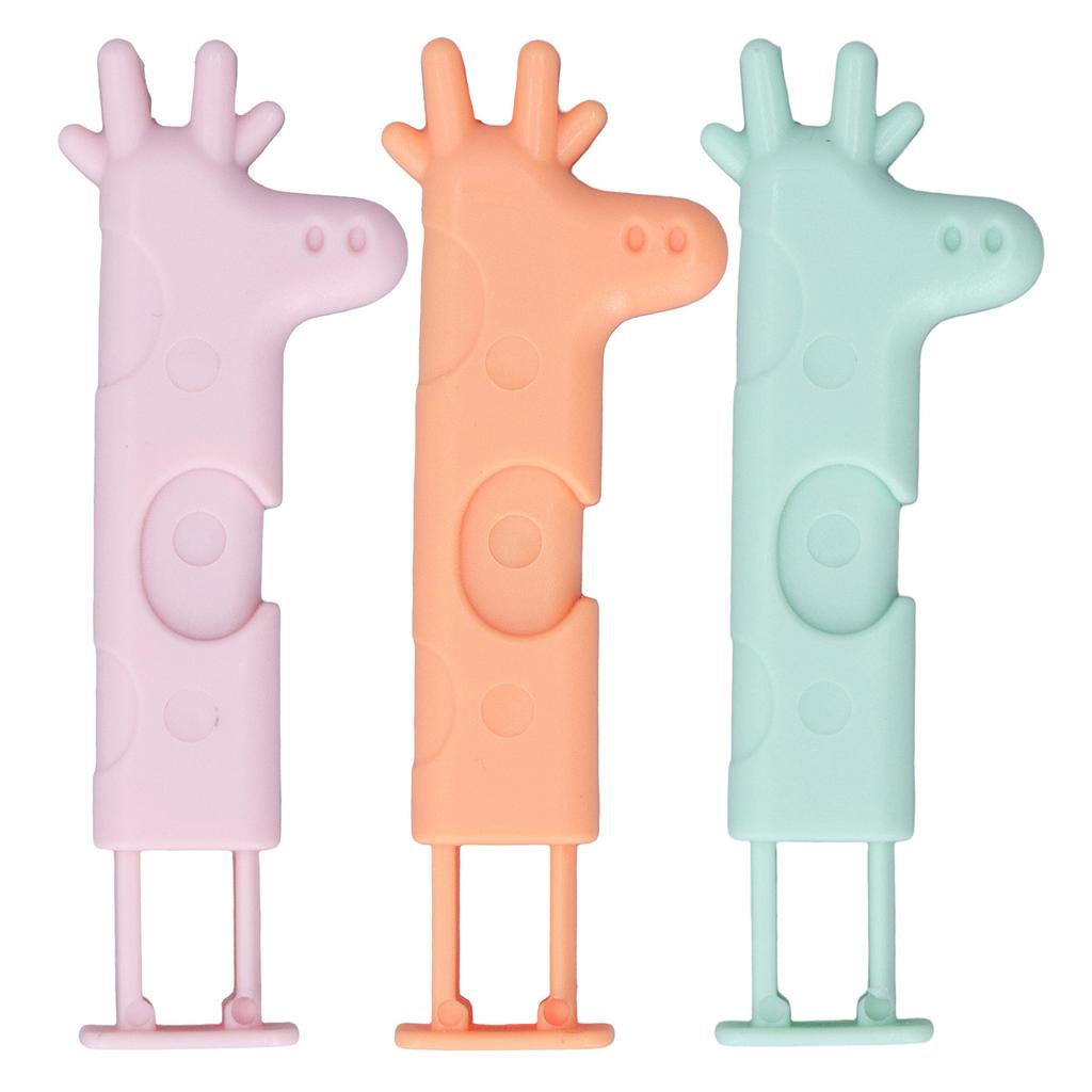 Sealing Clips Strong Clamping Force Moisture Proof Giraffe Look Plastic Bag Clips for Food Storage B