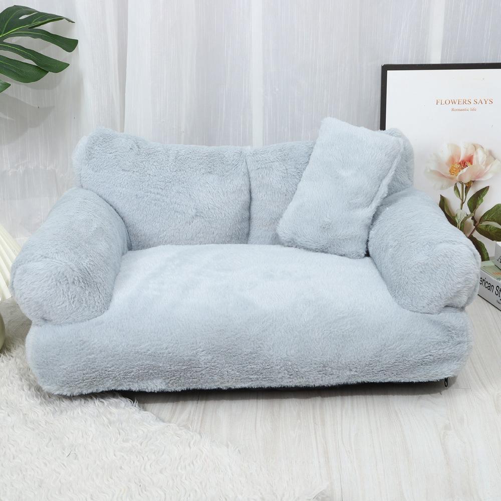 

Модный диван-гнездо для питомца, теплый, большой, диван для кошки, универсальный, плюшевый для кролика, маленький, средний и большой, гнездо для питомца, подушка, товары для щенков 45x39x21cm