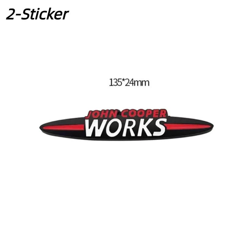 Metal JCW John Cooper Works Emblem Badge Decals For Mi-ni Coopers Clubman Countryman R50 R52 R53 R55 R56 R57 R58 F55