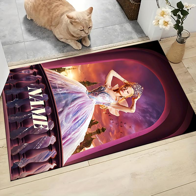 Custom Name "Magical Fantasy Dress" Carpet Rug Customizable Soft Washable Anti-Slip Home Living Room Sofa Mats Personalized Rug. 0909330