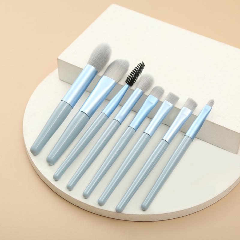8-Piece Soft Bristle Makeup Brush Set: Eyeshadow, Setting Powder, Blush, Beauty Tools
