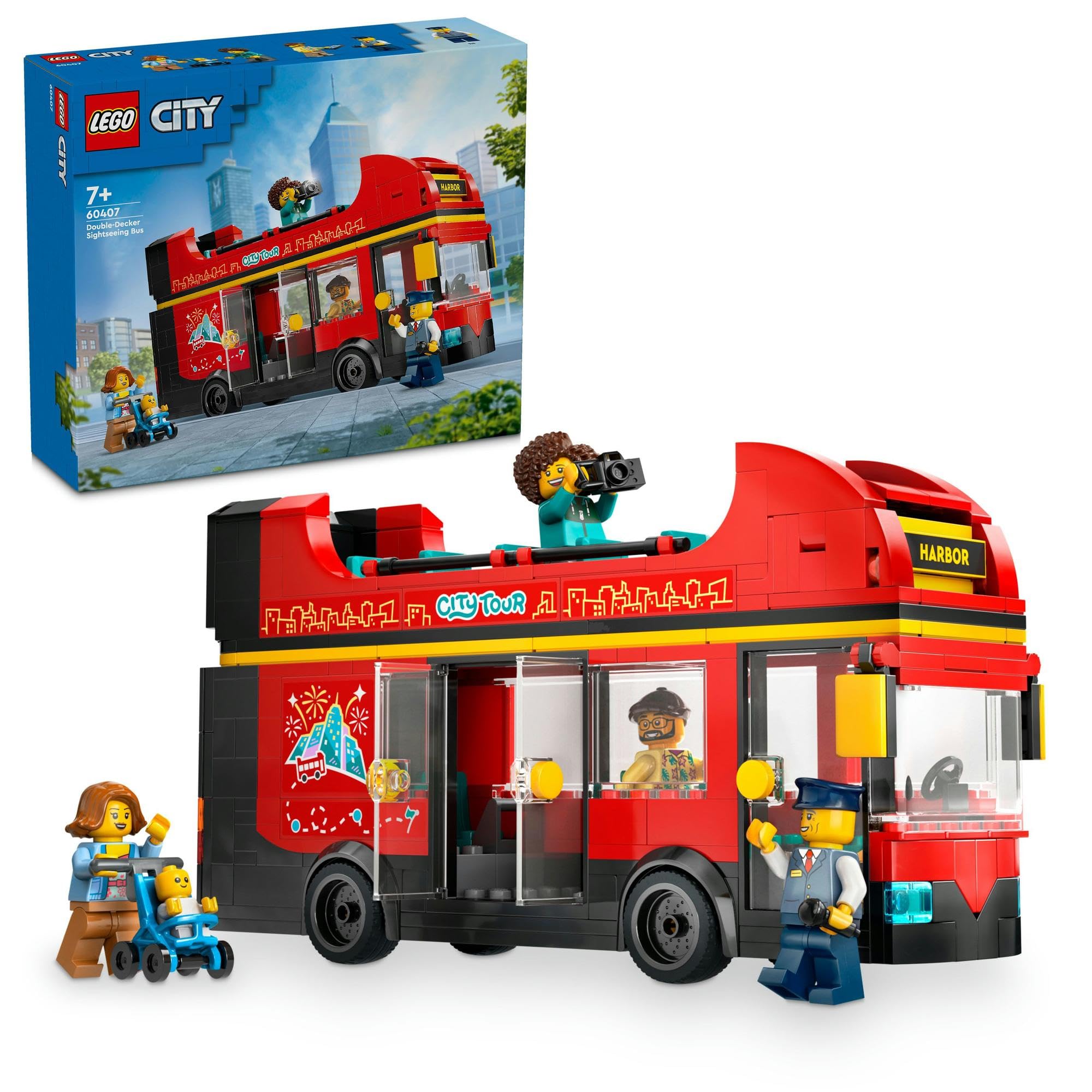 

Игрушка LEGO City Красный Двухэтажный Автобус - Подарок на День Рождения, Строительные Блоки, для Мальчиков и Девочек, Возраст 7, 8, 9 лет, Учеников Начальной Школы, Транспортное Средство, Машина, Мини