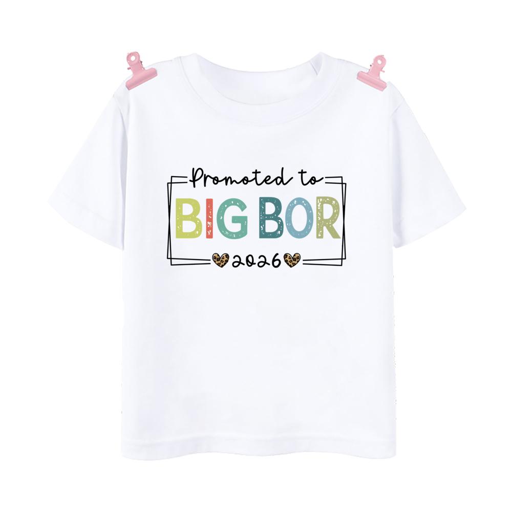 Children's T-Shirt Big Brother Big Sister Print Summer Short Sleeve Tops Fashion O-Neck Tees Outdoor Casual Children's Clothing