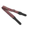 Guitar Strap Vintage Embroidered Pattern Length Adjustable Wide Guitar Belt for Acoustic Electric Guitars Bass
