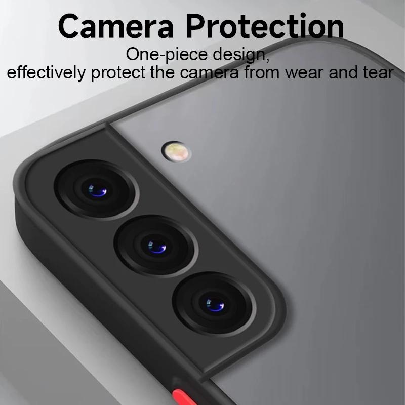 Matte Translucent Hard Silicone Case For Samsung Galaxy S22 S21 S20 A04 A53 A73 Huawei Honor 50 Xiaomi Redmi Note 11 iPhone 14 13 12 11 Pro Max Cover