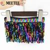 2/5Yards Meetee 16cm Tassel Fringe Lace for Sewing Skirt Garment Curtain Ribbon Rainbow Sequin Trim DIY Craft Decor Accessories