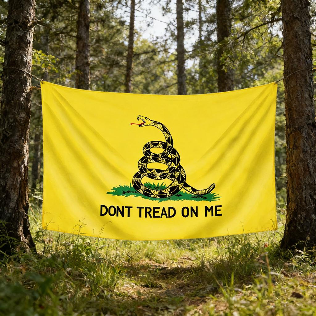 1Pc "Don'T Tread On Me" Snake Tapestry, Single-Sided Print, Ideal For Home Garden Room Decor, Parties & Holiday Seasonal Use