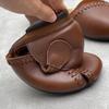 Johnature Retro Handmade Genuine Leather Sandals Hollow-out Soft Sole Round Toe Women's Shoes