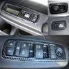 Für Dodge Charger 2016-2021 Inneres Fensterheber-Panel-Zierleiste Schwarz Kohlefaser ABS Dekoration Innenraum Fenster-Schalter-Abdeckung Zierleiste 4 Stück