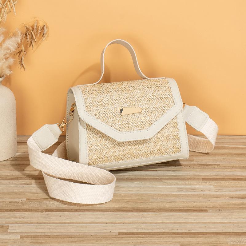 Ladies trend straw bag 2025 new ladies bag fashion sequins decoration shopping dating messenger bag
