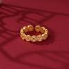 Bague Ouverte Style Chinois Rétro en Cuivre 2025 pour Femmes – Design Simple et Polyvalent