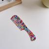 European & American Fashion Marble Texture Acetate Hair Comb - Large Handle, Anti-Static