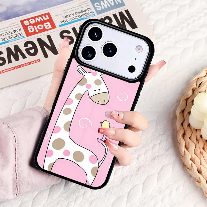 Giraffe Anime Cute Phone Case For IPhone 17 16e 15 14 13 12 11 Pro Max Air Mini Soft Protective Cover