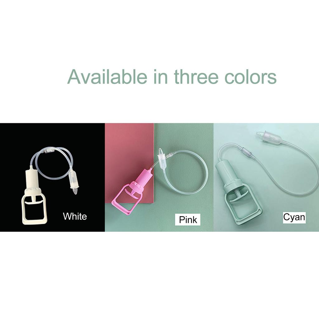 Nose Nasal Aspirator Portable Hand Puller Negative Pressure Manual Infant Nose Cleaner Aspirator for Baby White