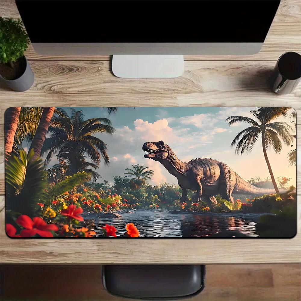 PC Dinosaurier Großes Mauspadd Computerunterlage Schreibtischunterlage Tastaturmatte Büro Gaming Tischmatte