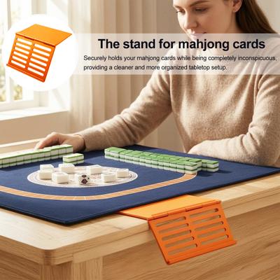 1/4Pcs Mahjong Card Holder for Table, Under-Mat Slide-in Mahjong Card Stand, Foldable Angled Viewing Display Rack, 3D Printed Table Accessory
