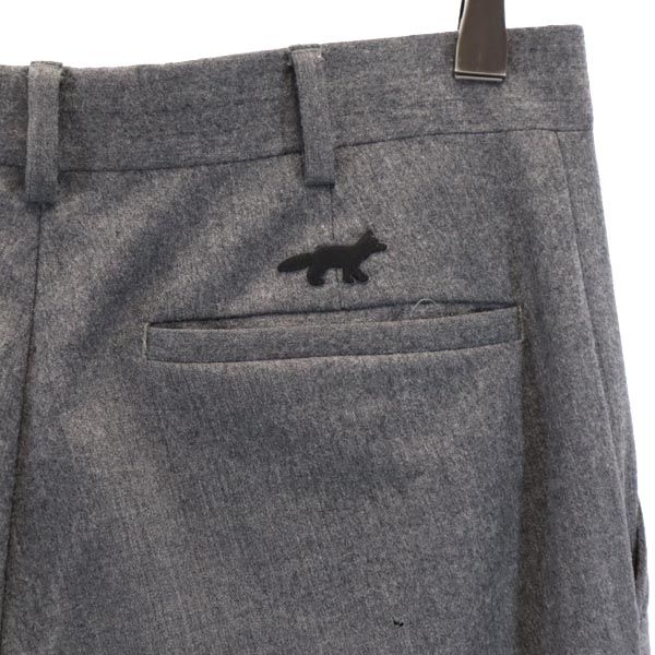 KITSUNE Sanyo Shokai Italian Wool 100% Wool Long Pants 42 Gray Men's Used