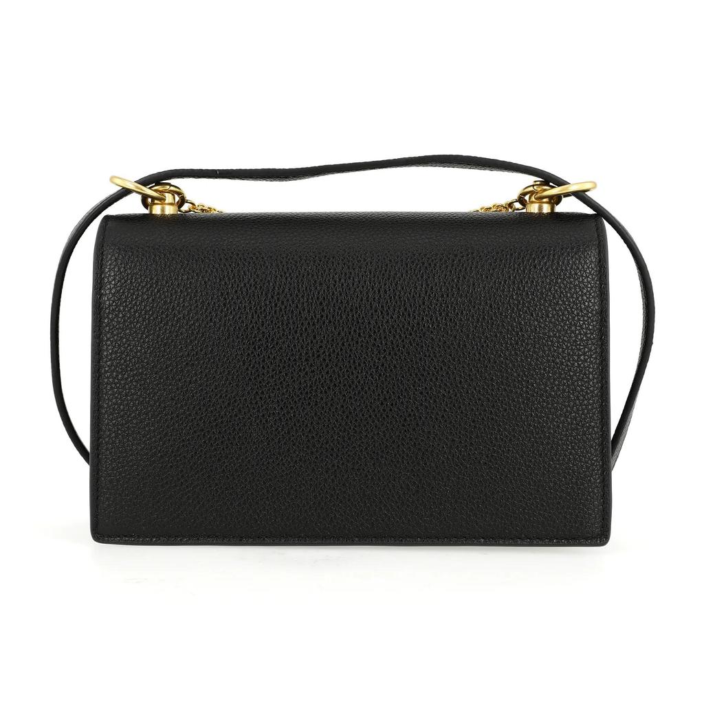 TORY BURCH Miller 22 Spring Summer Flip-Closure Calfskin Crossbody Shoulder Bag Small Women's Black
