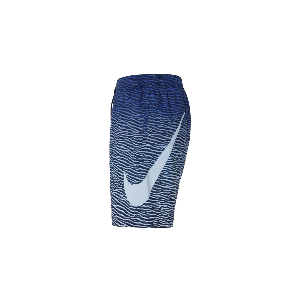 Nike Costume da bagno Versatile Moda Casual Allacciatura Vita Media Strisce Sfumate Pantaloncini da Spiaggia Uomo pantaloncini Blu Scuro FZ6461-410