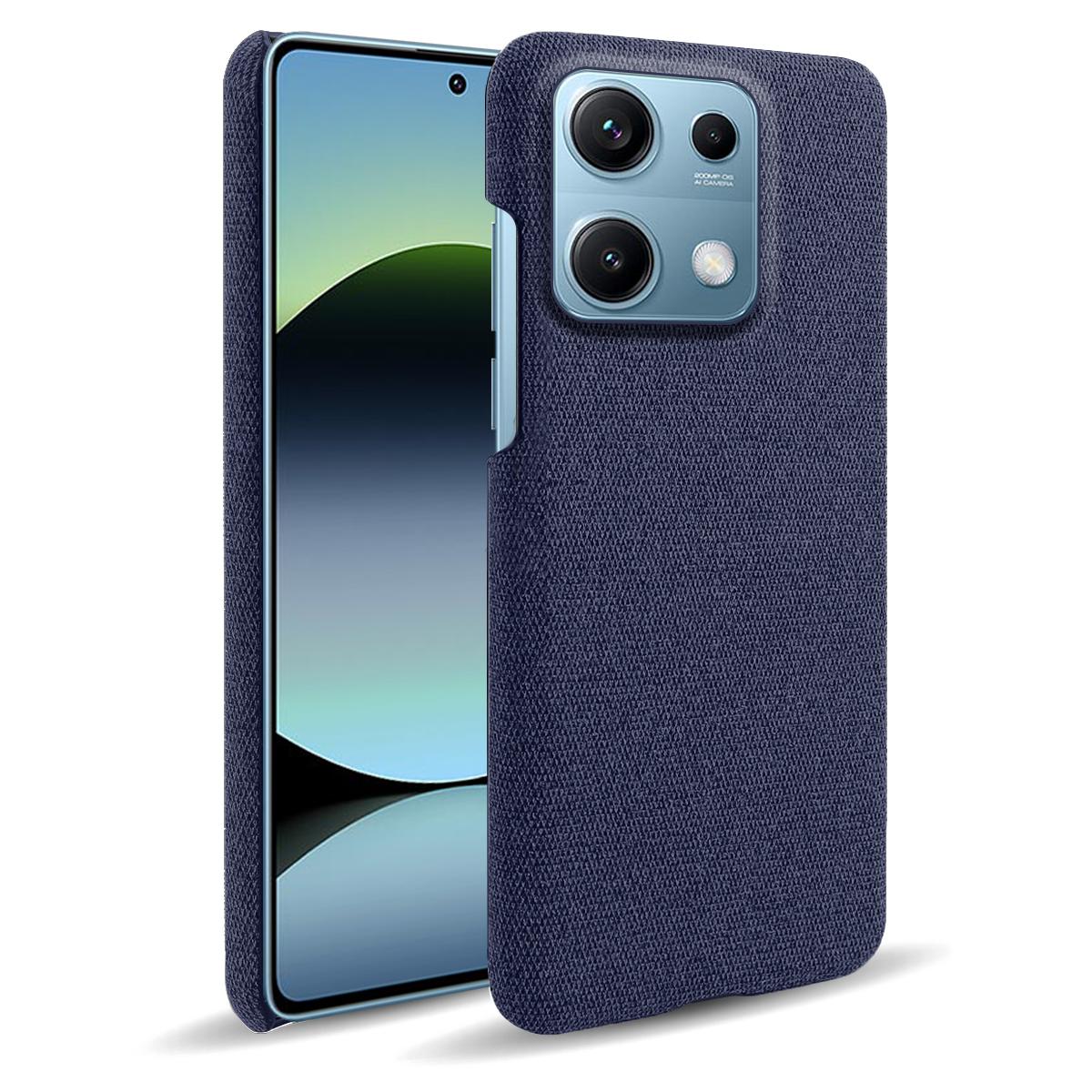 

Чохол для телефону Xiaomi Redmi Note 14S 4G, тканинна текстура, захист від подряпин, захисна задня кришка з полікарбонату D