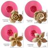3D Flower Silicone Mold Cake Fondant Candle Clay Cupcake Jelly Candy Chocolate Decoration Durable Baking Mould