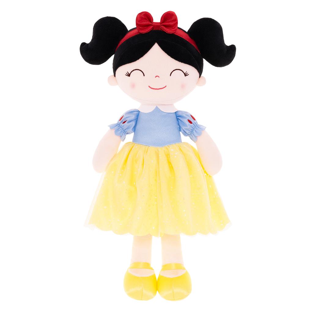 16inches Plush Dolls Red Bow Princess Baby Girls Toys Yellow Soft for Children's Day Gifts
