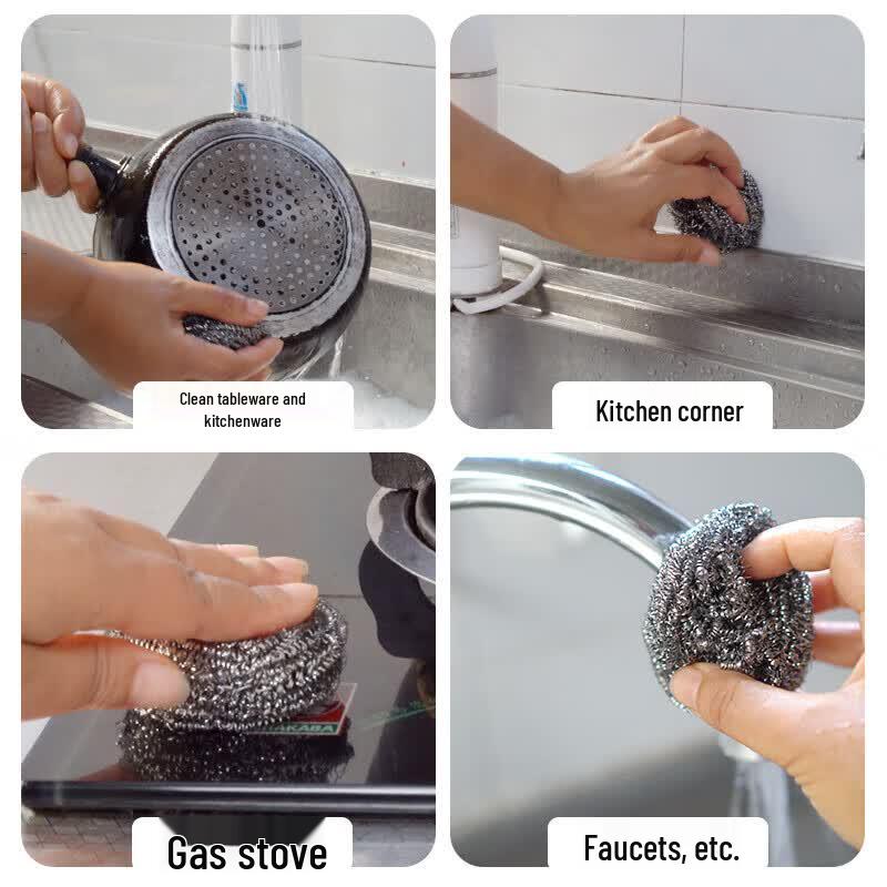 Miaojie Stainless Steel Scouring Pads 10-Pack