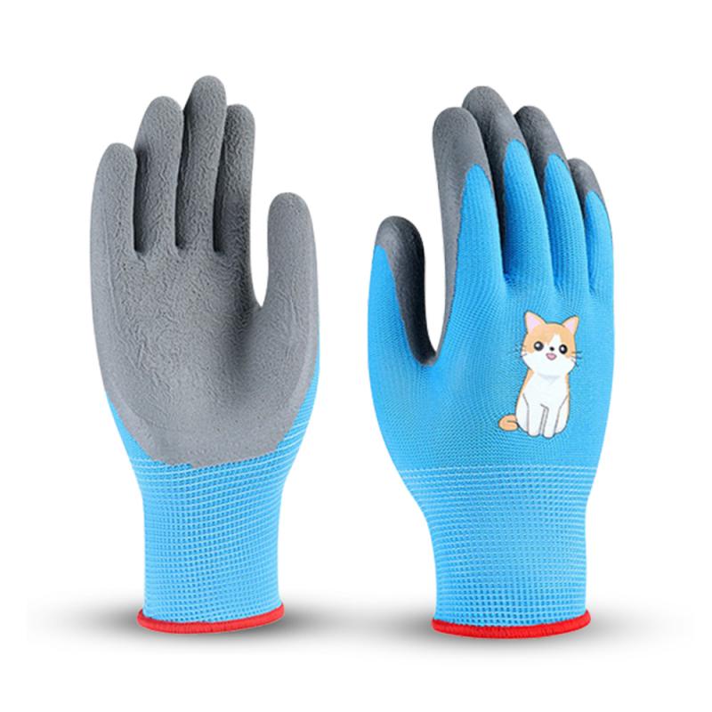 Gardening Gloves Kids Durable Waterproof Garden Work Gloves Non-Slip Children Safety Yard Work Gloves Portable Garden Supplies