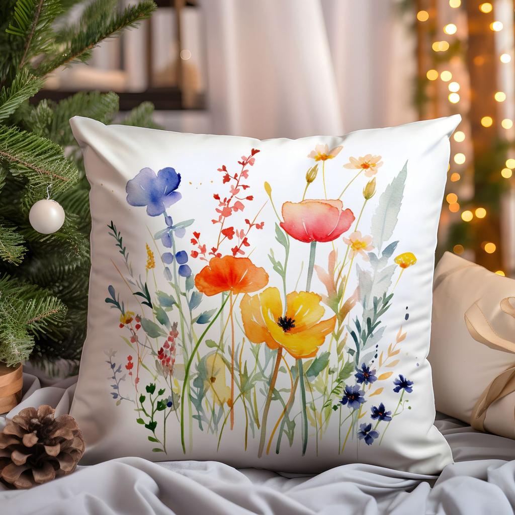 Amerikansk Växt- och Blomkuddfodral Hushåll Soffkudde Bil Balkong Kuddfodral Dekoration