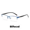 Men's Business Style Bifocal Reading Glasses Unisex Progressive Vision Adjustment Eyeglasses Classic Near Far Sight Presbyopia