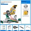 Lockes 12" Double Sliding Compound Miter Saw - High Power Aluminum Woodcutting Tool with Laser