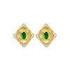 Vintage Style Italian Buratti Colored Gem Stud Earrings