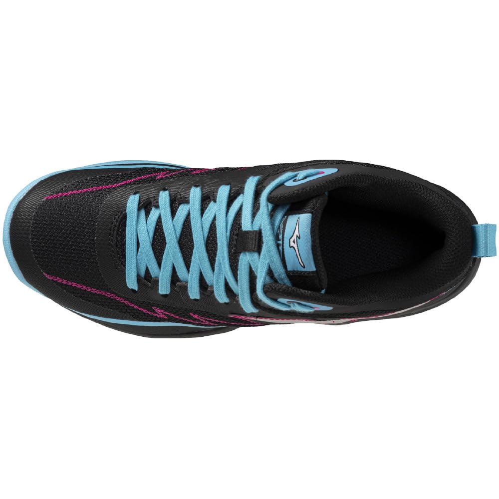 Mizuno Rookie BB6 Basketball Size 2E Shoes, Indoor/Club Activities, Kids, Black/Silver/Blue, 24.0 cm,