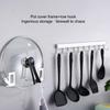 Wall Mounted Key Holder Household Indoor Towel Keys Hat Fixed Hanger Kitchen Bathroom Aluminum Multi-hook Hanging Rack