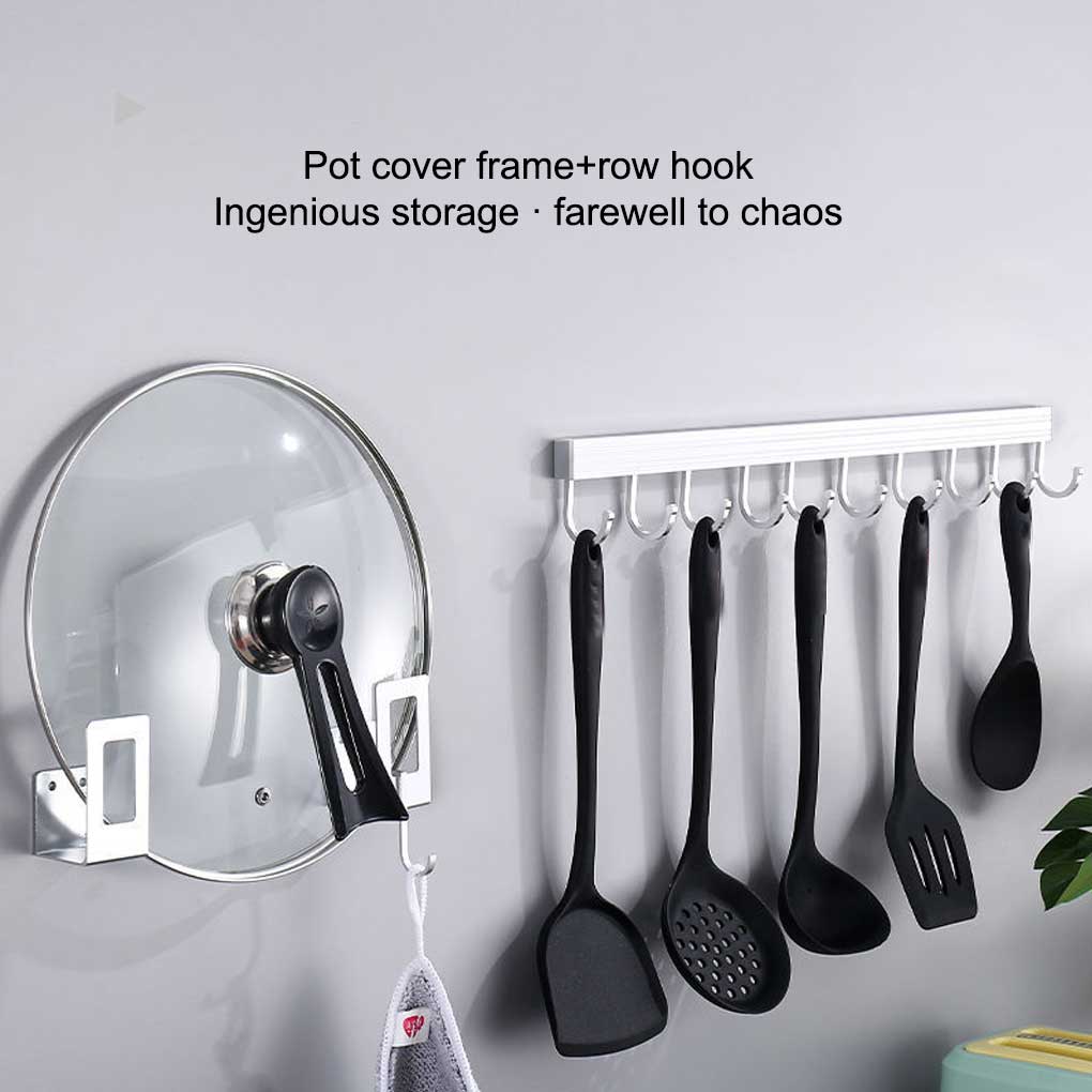Wall Mounted Key Holder Household Indoor Towel Keys Hat Fixed Hanger Kitchen Bathroom Aluminum Multi-hook Hanging Rack