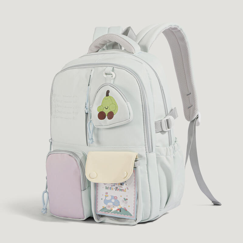 Niedlicher Rucksack mit Fruchtmuster für Damen und Mädchen, modischer Schul- und Reiserucksack mit mehreren Fächern