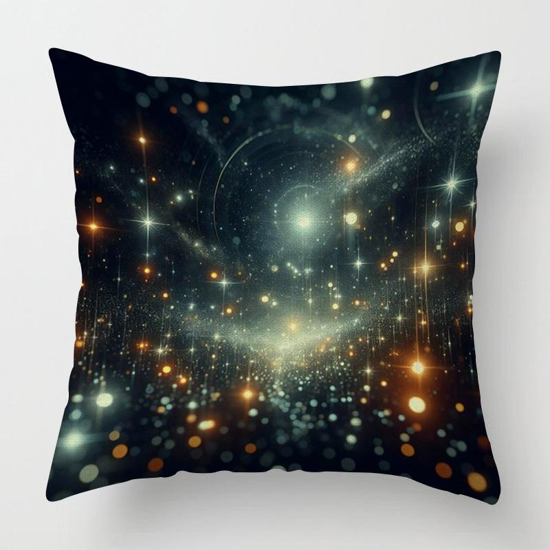 Home Decor Cosmic Wonders: Space-Themed Digital Print Pattern Cushion Cover Suitable for Sofa Bedroom Car Pillow Cover