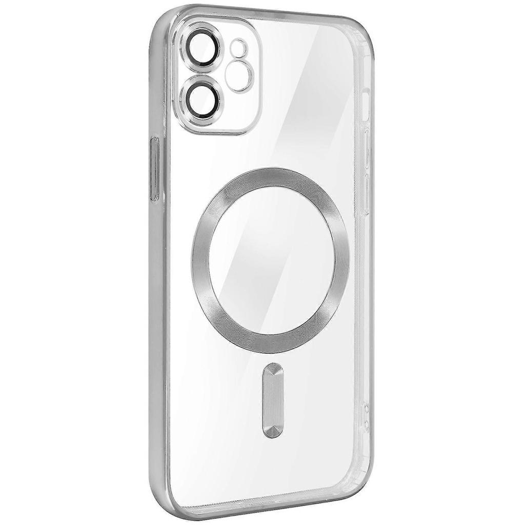 MagSafe Case for iPhone 11 - Silicone Camera Protection, Contoured Chrome Silver