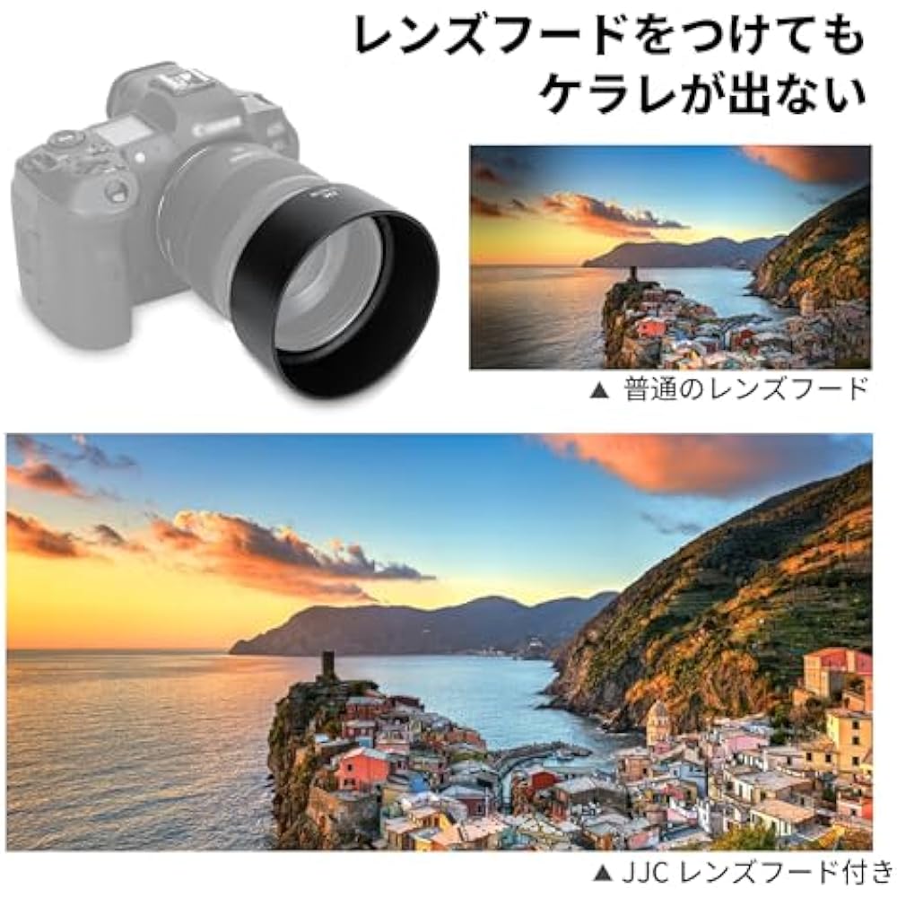 JJC ES-73B Reversible Lens Hood for Canon RF 45mm F1.2 STM Lenses, Compatible with Canon ES-73B, ...