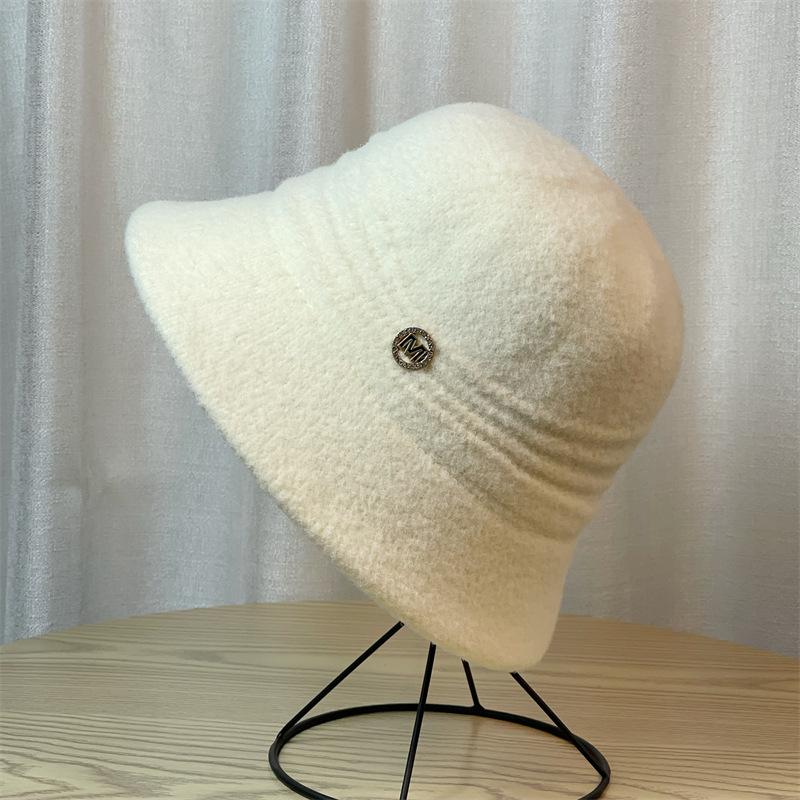 Hat Women Autumn and Winter Warm Knitted Bucket Hat Fashion Bucket Hat Basin Hat