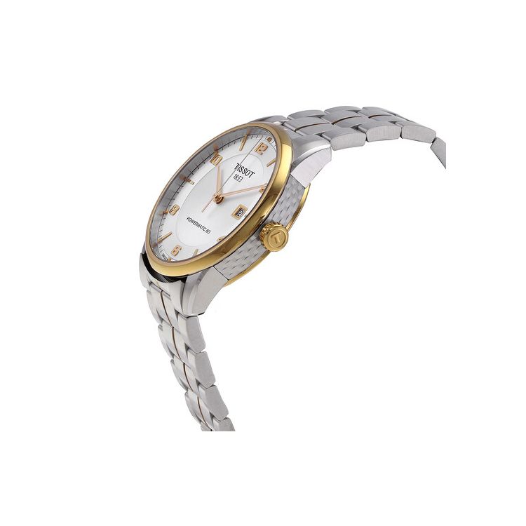 Tissot Elegance Series Automatic Mechanical Movement Steel Band Watch 40mm White Dial Stainless Steel Case Men watches T063.407.22.037.00
