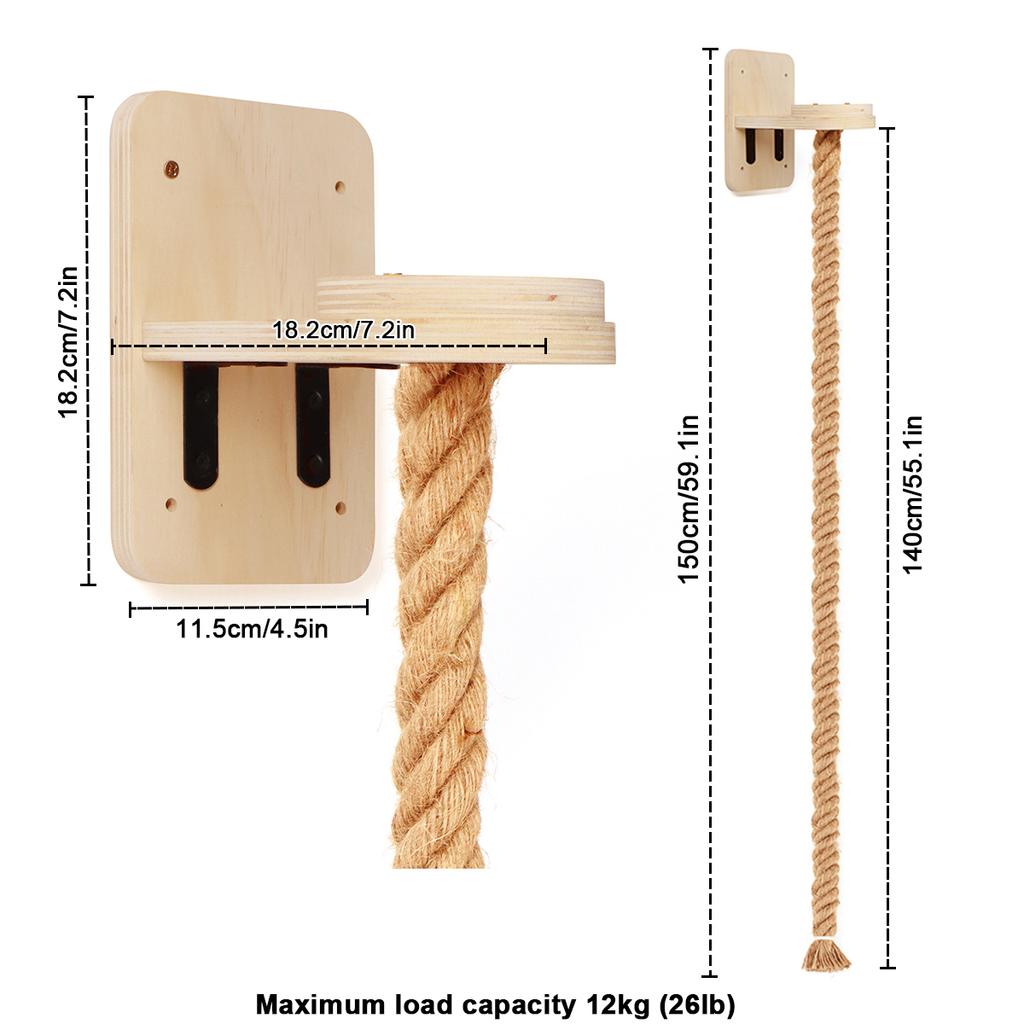 1Piece Cat Tree Cat Climbing Rope for Cat Scratching Claw Grinding tool 150CM- Thick Sisal Rope for Cat Playing and Excising