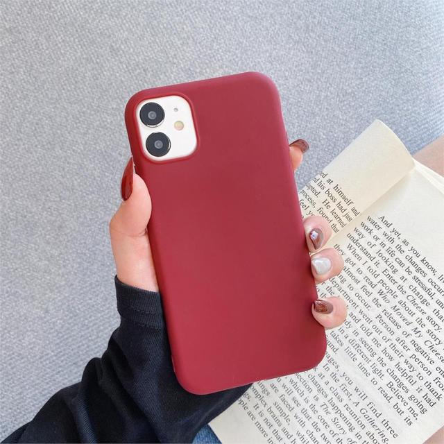 

Силиконовый чехол ярких цветов для iPhone 14 Pro Max, чехол для iPhone 14 ProMax iphone14 14 Plus, матовая мягкая задняя крышка из ТПУ iPhone 14 вино красного