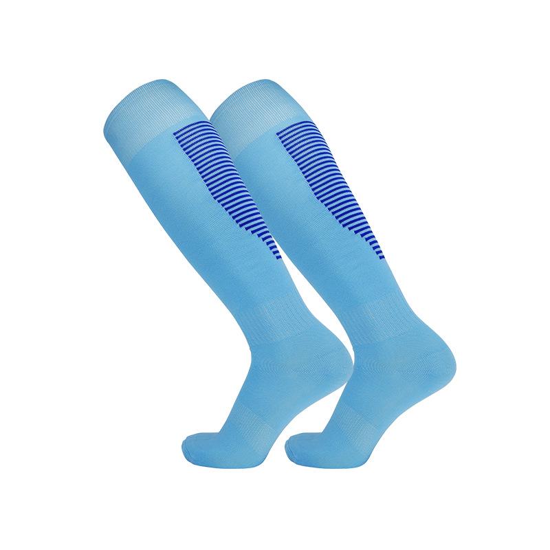 Breathable Striped Football Socks: Spring/Summer, Over-Knee, Sweat-Absorbent, Adult & Kids Training & Casual Wear