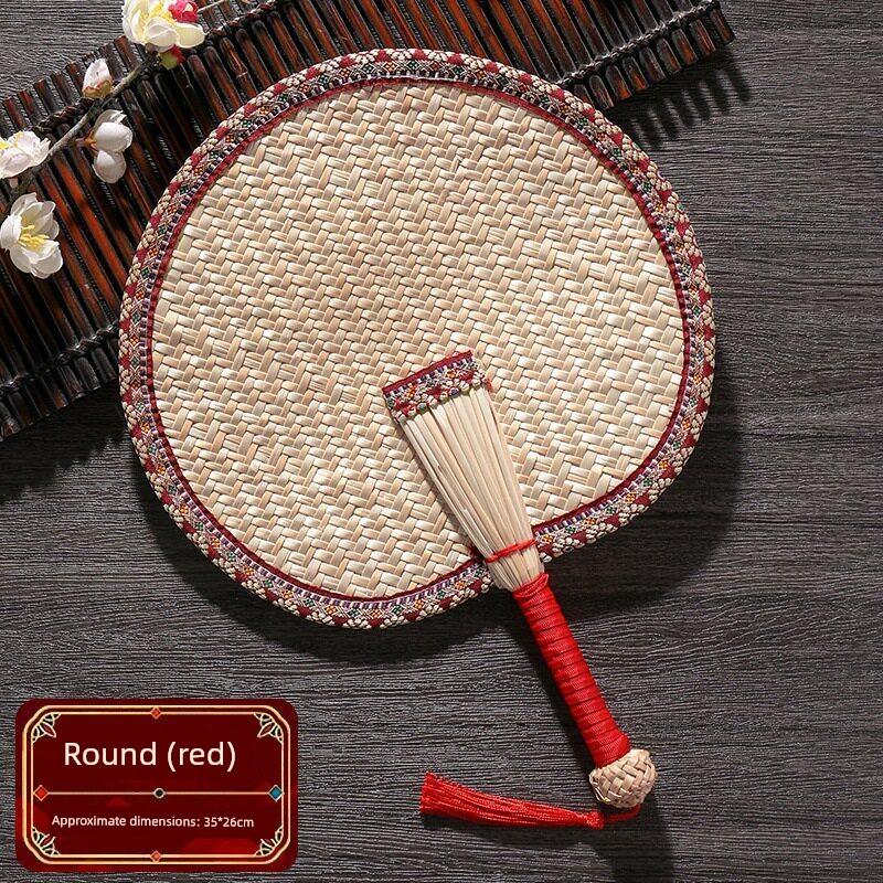 Summer Large Palm Fan, Children's Hand-Held Fan, Summer Handmade Woven Old-Fashioned Baby Mosquito-Repelling Small Banana Fan
