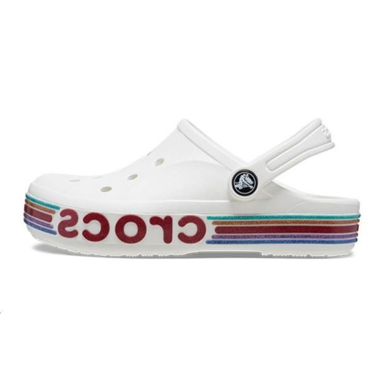 Crocs Comfortable Versatile Breathable Casual Non-Slip Shock Absorbing Durable Sandals Kids Sandals White 209731-100