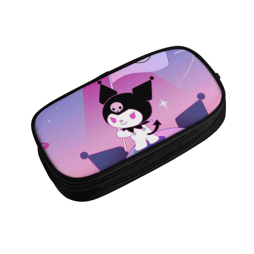 Dark Wind Double-Layer Primary And Secondary School Students Unisex Pencil Case Convenient Large Capacity Stationery Box