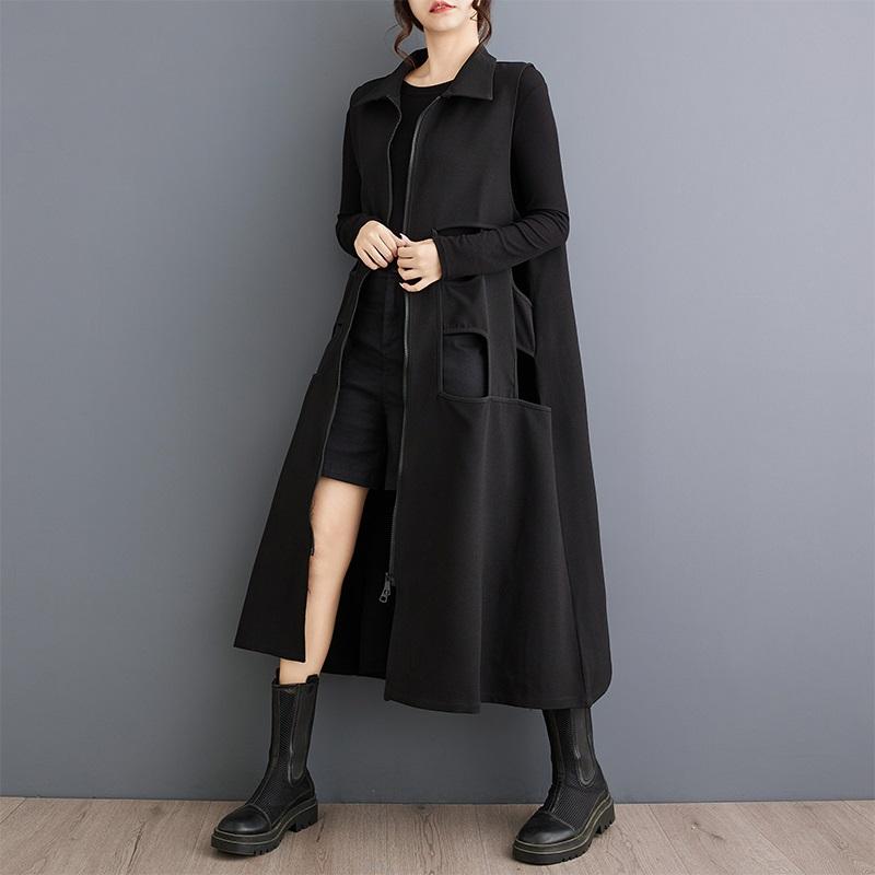 Ärmelloses Plus Size Vintage Hollow Out Neue Kleider für Frauen lässig locker lang Frühling Herbstkleid