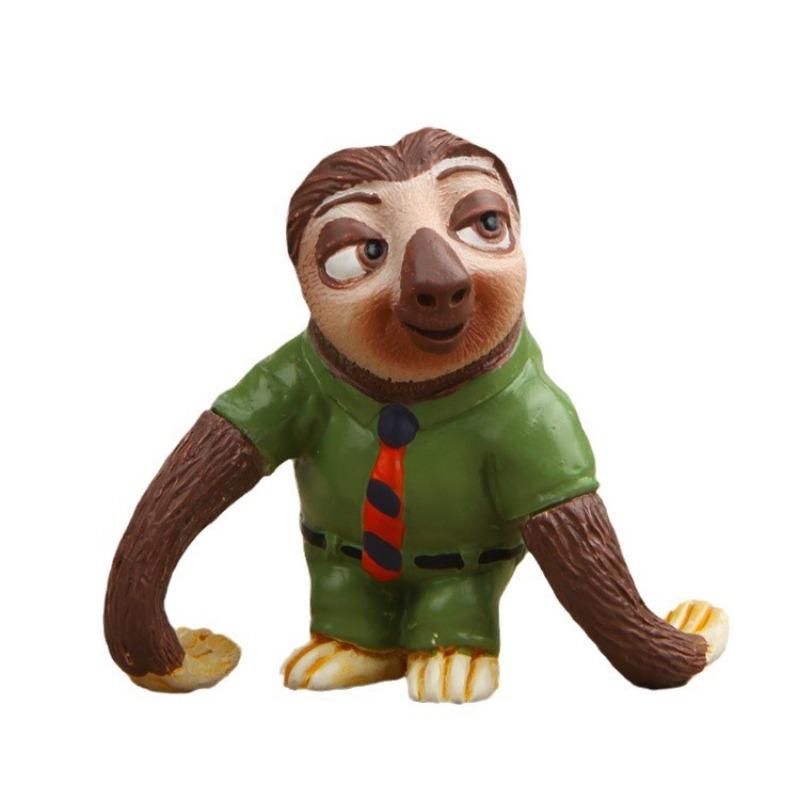Fresh and Cute Crazy Animal Sloth Lightning Si Cong Figurine Micro-landscape Design Figurine Desktop Decoration